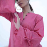 2PC Stitched Plain Yarn Dyed Dress