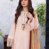 3pc- Unstitched Dyed Embroidered Lawn Suit