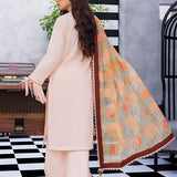 3pc- Unstitched Dyed Embroidered Lawn Suit