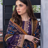 3pc- Unstitched Dyed Embroidered Lawn Suit