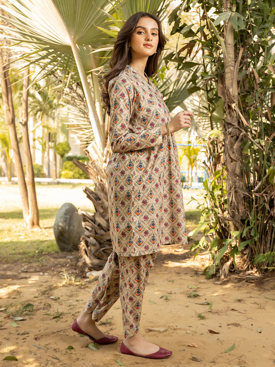 2pc- Printed Cambric Matching Separates