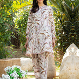 2pc - Stitched Floral Printed Cambric Suit