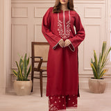 2pc - Stitched Embroidered Cambric Suit