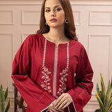 2pc - Stitched Embroidered Cambric Suit