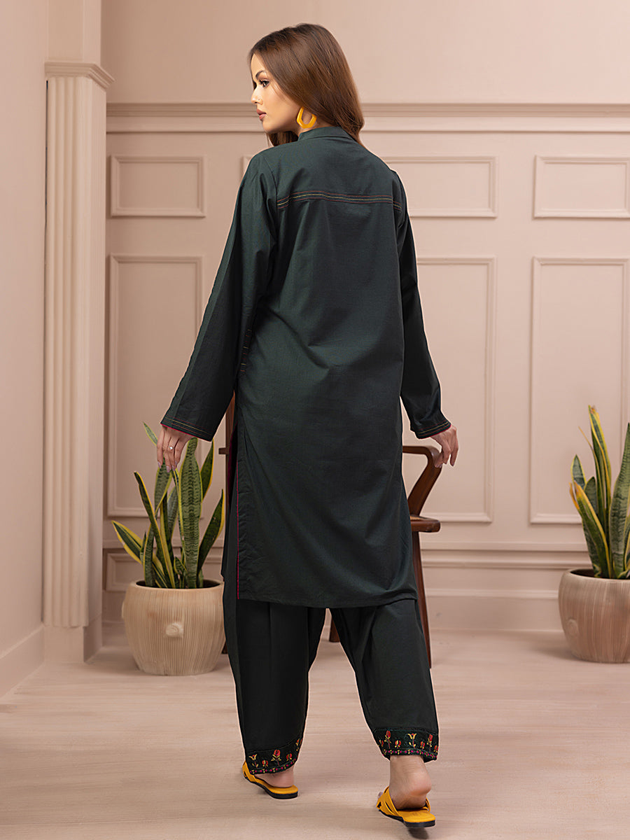 2pc - Stitched Embroidered Cambric Suit