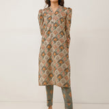 2pc - Stitched Floral Printed Cambric Suit