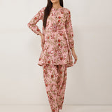 2pc - Stitched Floral Printed Cambric Suit