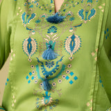 1pc - Stitched Cotton Silk Shirt