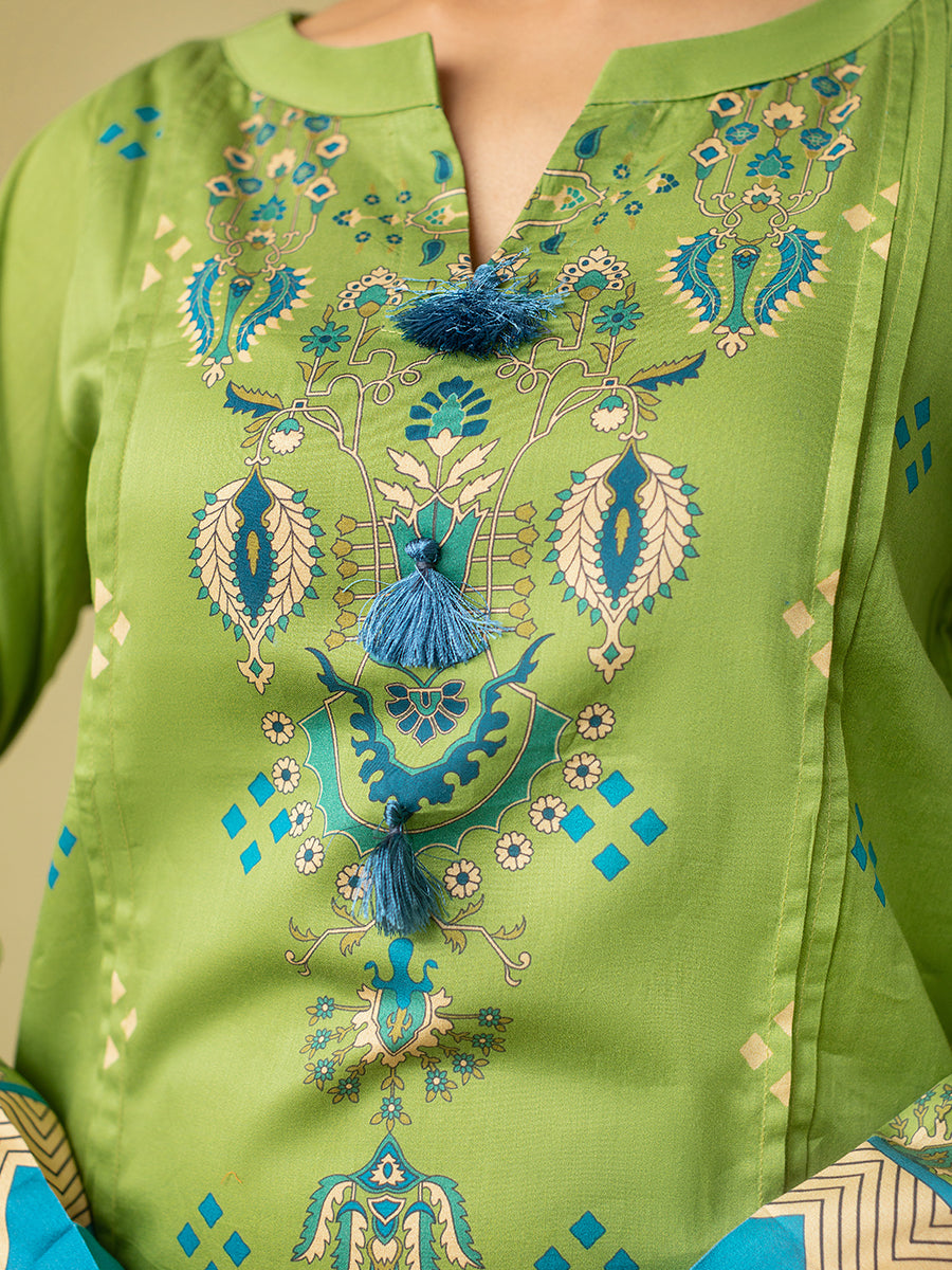 1pc - Stitched Cotton Silk Shirt