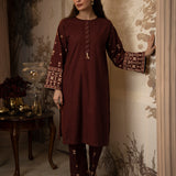 2pc Solid Embroidered Stitched Suit