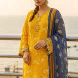 3PC Unstitched Printed Silk Lawn Suit (SUNS7ASI300)