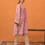 1pc - Stitched Basic Printed Lawn Silk Shirt