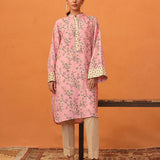 1pc - Stitched Basic Printed Lawn Silk Shirt