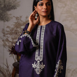 1pc - Stitched Basic Signature Embroidered Khaddar Shirt