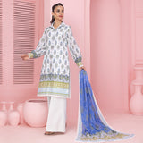 3pc Unstitched - Printed Lawn Suit