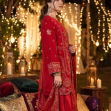 3PC Stitched Cotton Net Embroidered Suit (SUNW6NO047)