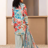 3pc Unstitched Printed Silk Lawn Suit (ASI062)