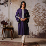 1pc - Stitched Basic Signature Embroidered Khaddar Shirt