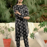 2pc - Basic Printed | B&W Stitched Suit