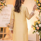 2PC Stitched Cotton Silk Embroidered Suit (EUAL2PELP214)