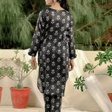 2pc - Basic Printed | B&W Stitched Suit