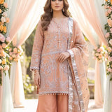 3PC Stitched Khaddi Net Embroidered Suit (WRS3LA24SA02)