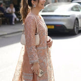 3PC Stitched Khaddi Net Embroidered Suit (WRS3LA24SA02)