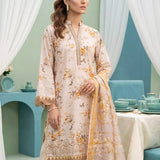 3PC Unstitched Lawn Printed Embroidered Suit (SUNS8FS221)