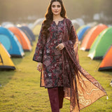 3PC Unstitched Printed Silk Lawn Suit (SUNS7ASI337)