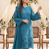 3PC Unstitched Cambric Embroidered Suit (SSW6U3P885)