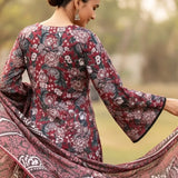 3PC Unstitched Printed Silk Lawn Suit (SUNS7ASI337)