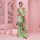 3pc Unstitched - Printed Lawn Suit