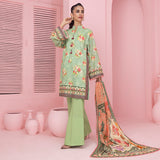 3pc Unstitched - Printed Lawn Suit