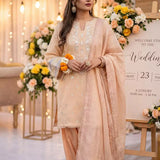 3PC Stitched Embroidered Suit (EUAL3PELP177)