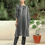 2pc - Basic Printed | B&W Stitched Suit