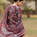 3PC Unstitched Printed Silk Lawn Suit (SUNS7ASI337)