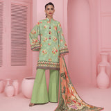 3pc Unstitched - Printed Lawn Suit