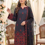 3PC Unstitched Cambric Embroidered Suit (SSW6U3P883)