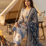3PC Unstitched Printed Silk Lawn Suit (SUNS7ASI335)