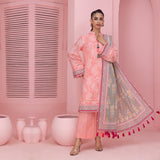 3pc Unstitched - Printed Lawn Suit