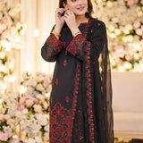 3PC Unstitched Cambric Embroidered Suit (SSW6U3P883)