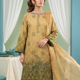 3PC Unstitched Lawn Printed Embroidered Suit (SUNS8FS216)