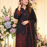 3PC Unstitched Cambric Embroidered Suit (SSW6U3P883)