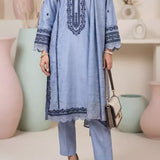 3PC Stitched Embroidered Suit (EUAL3PELP181)