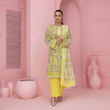 2pc Unstitched - Printed Lawn Shirt & Dupatta