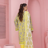 2pc Unstitched - Printed Lawn Shirt & Dupatta