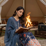 3PC Unstitched Printed Silk Lawn Suit (SUNS7ASI334)