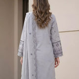 3PC Stitched Cambric Embroidered Suit (PML3PBC292)