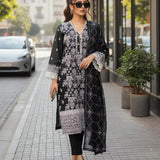 3PC Stitched Cambric Embroidered Suit (PML3PBC289)