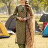 3PC Unstitched Printed Silk Lawn Suit (SUNS7ASI333)